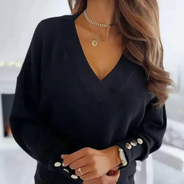 Abelie™ Maglione con scollo a V da donna