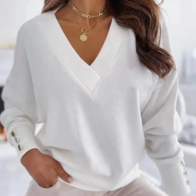 Abelie™ Maglione con scollo a V da donna