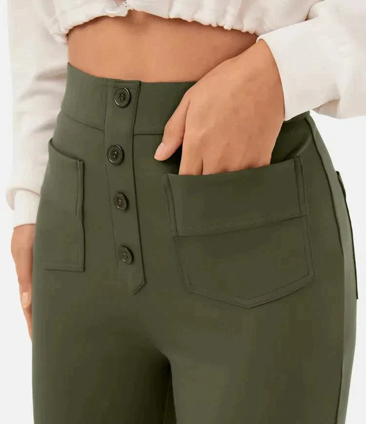 Adona™ Pantaloni elasticizzati a vita alta