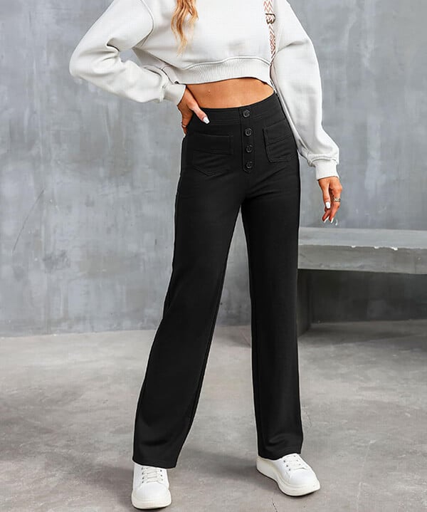Adona™ Pantaloni elasticizzati a vita alta