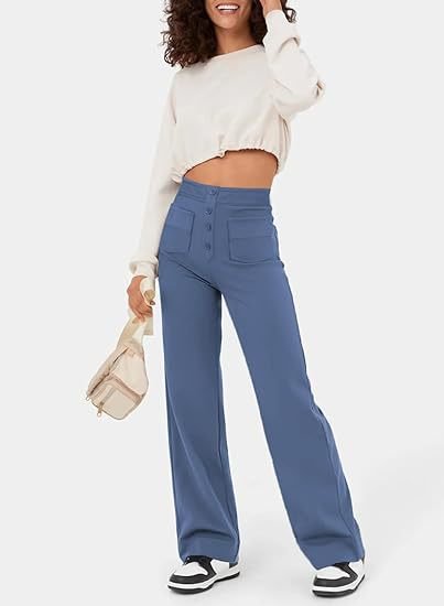 Adona™ Pantaloni elasticizzati a vita alta