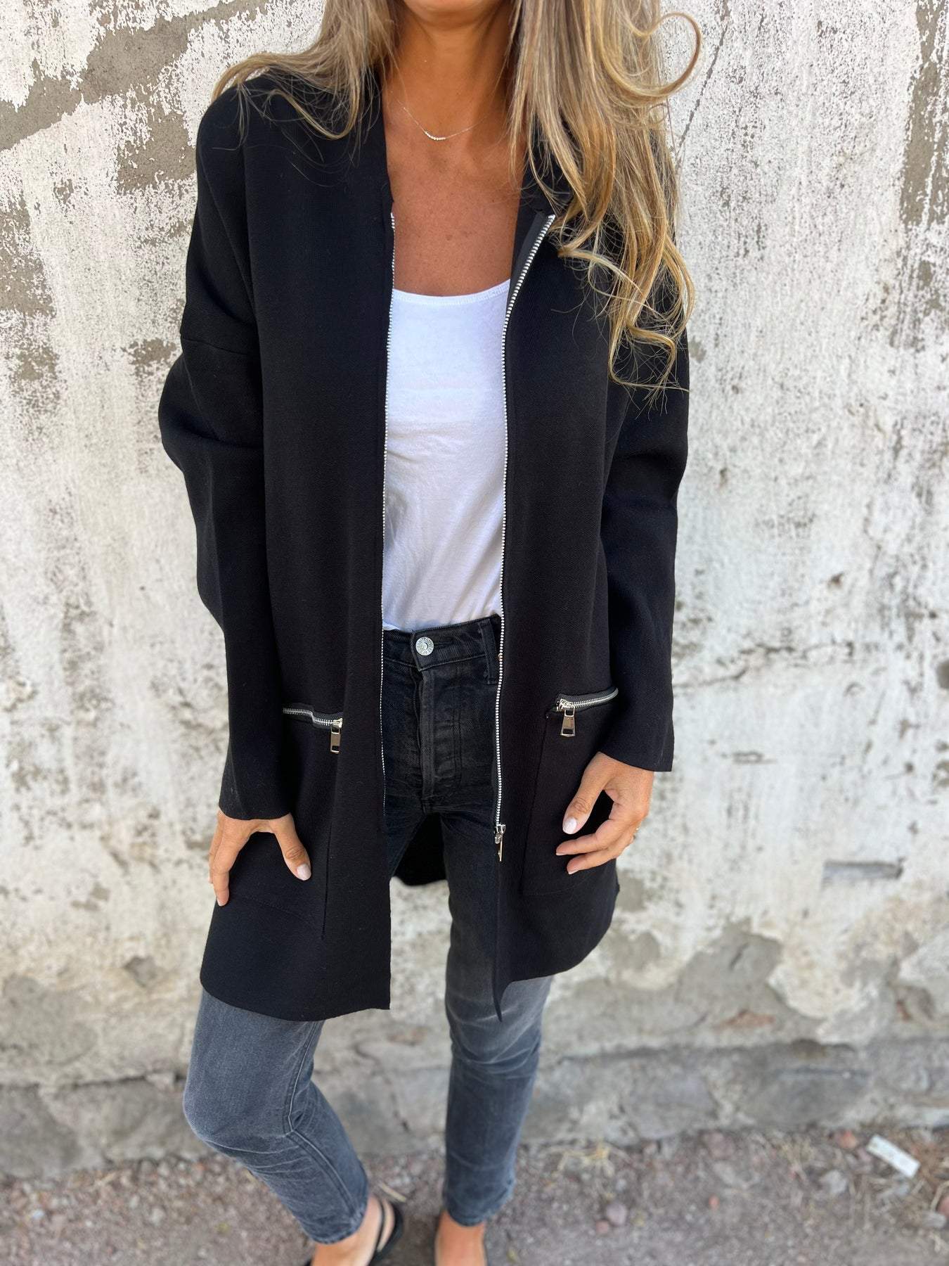 Alaina Côté™ Giacca con cappuccio e cerniera a metà lunghezza