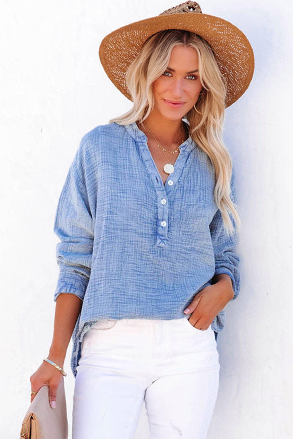 Alessia Belfi™ Camicia casual con bottoni da donna