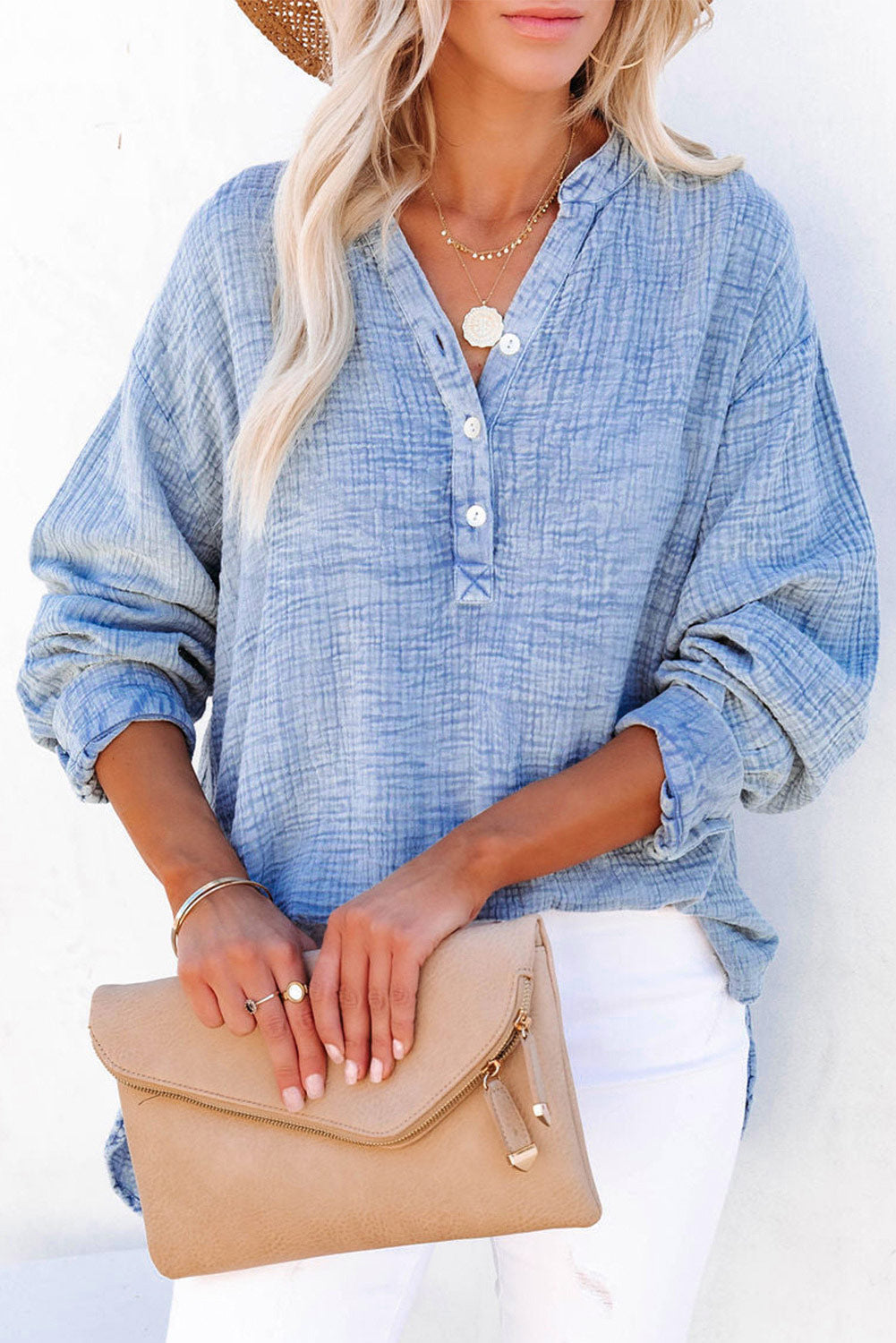Alessia Belfi™ Camicia casual con bottoni da donna