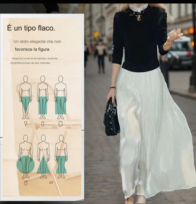 Anastasie Girard™ Pantaloni smaltati a gamba larga
