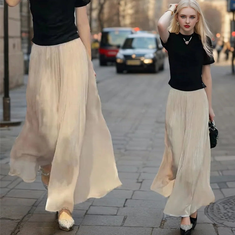 Anastasie Girard™ Pantaloni smaltati a gamba larga