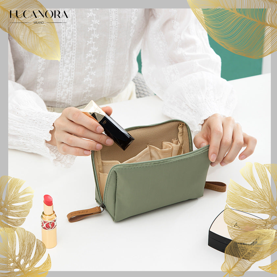 Arcelia™ Borsa cosmetica con doppia cerniera