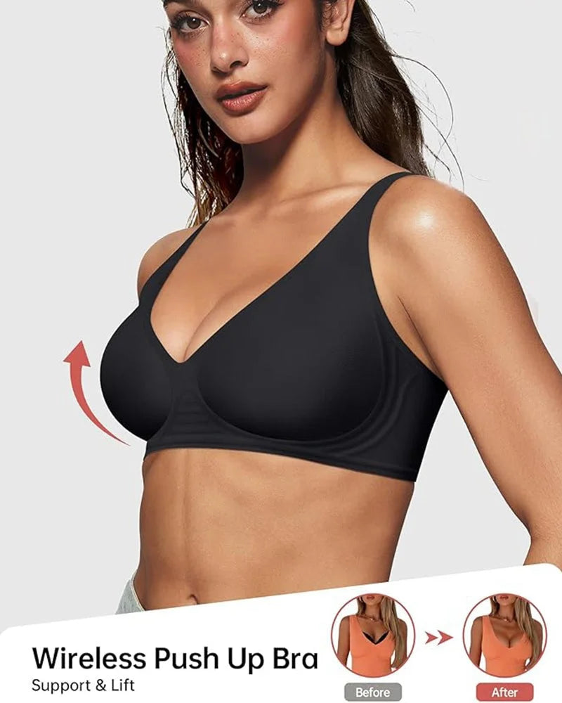 Arianna Nova™ Reggiseno senza ferretto con ferretto push-up a V profonda