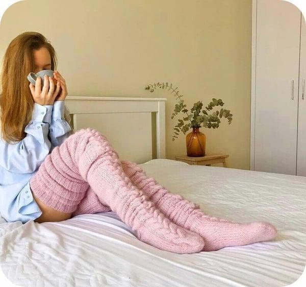 Aveline™ Calzini alti al ginocchio in lana lavorata a maglia