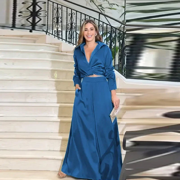 Aza Cerami™ Abito casual con risvolto da donna