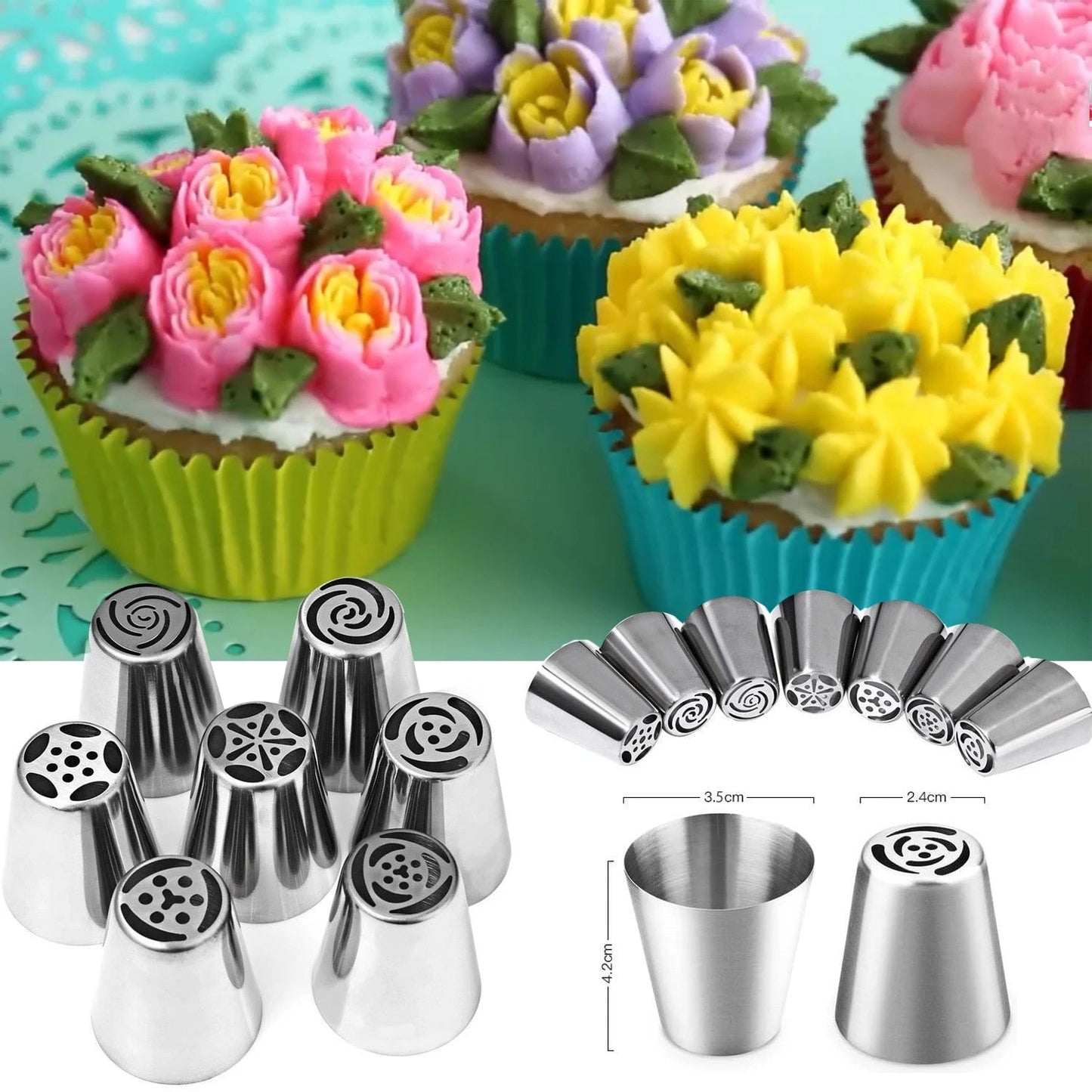 BakeSuppliez™️ Set per decorare torte con fiori