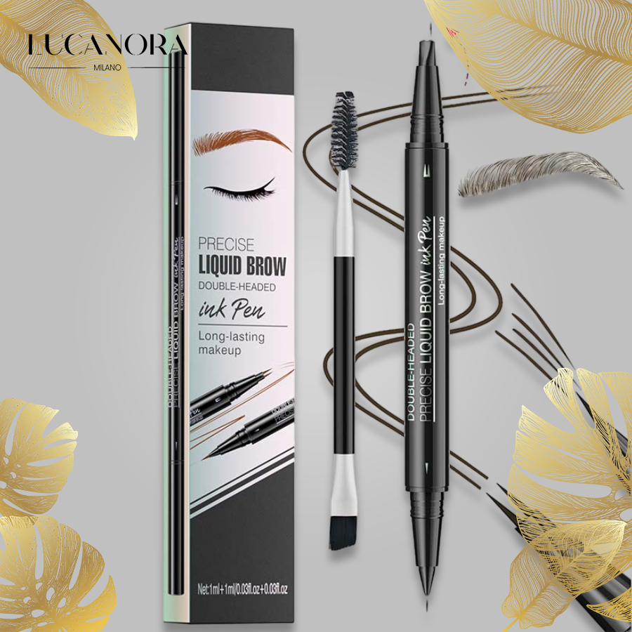 BrowFork™ Matita per sopracciglia impermeabile 2 in 1 con pennello