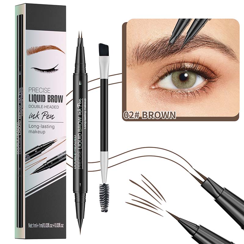 BrowFork™ Matita per sopracciglia impermeabile 2 in 1 con pennello