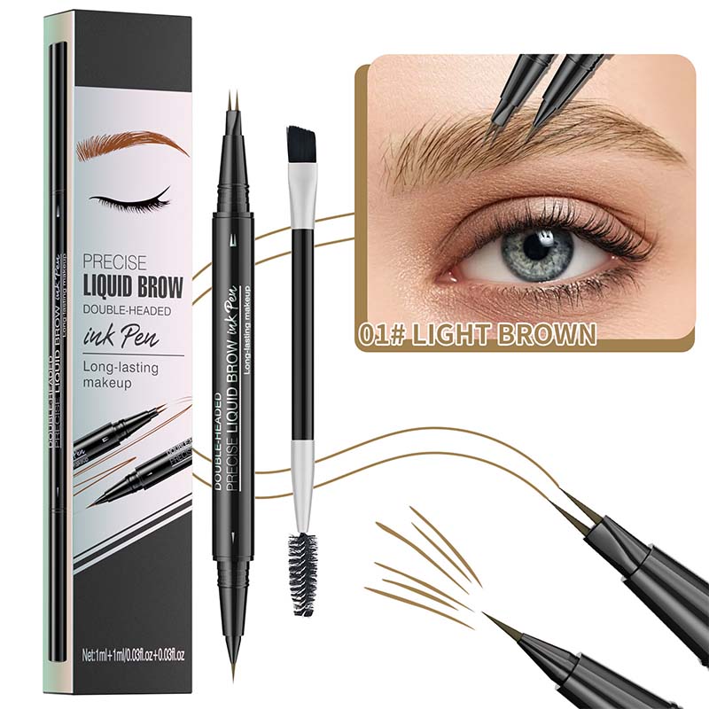BrowFork™ Matita per sopracciglia impermeabile 2 in 1 con pennello