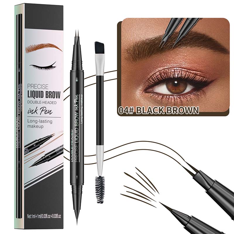 BrowFork™ Matita per sopracciglia impermeabile 2 in 1 con pennello