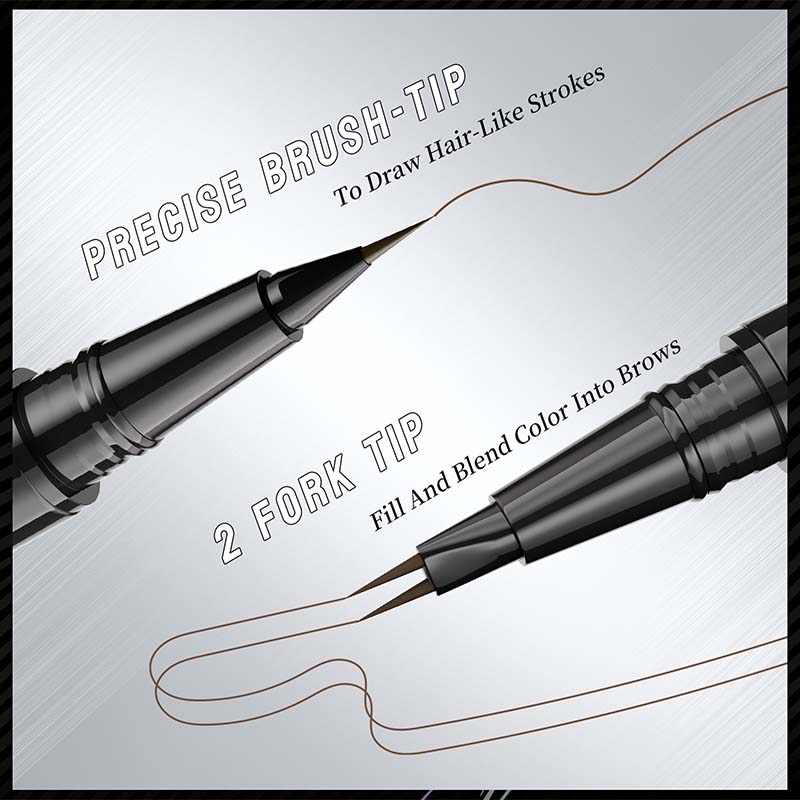 BrowFork™ Matita per sopracciglia impermeabile 2 in 1 con pennello