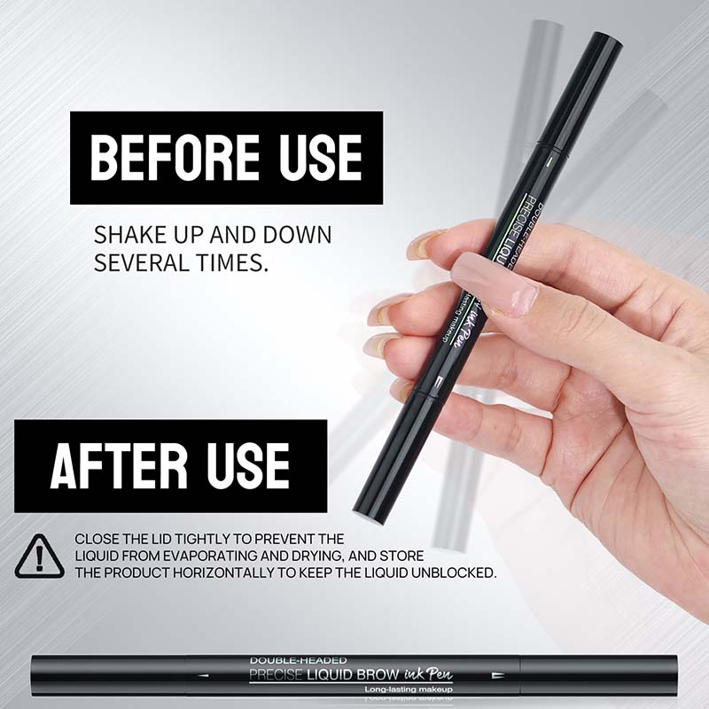 BrowFork™ Matita per sopracciglia impermeabile 2 in 1 con pennello