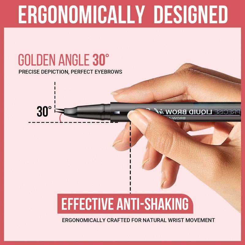 BrowFork™ Matita per sopracciglia impermeabile 2 in 1 con pennello