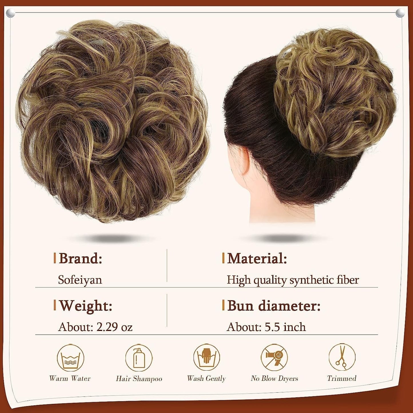 BunClip™ Chignon disordinato con clip a forma di artiglio sui capelli