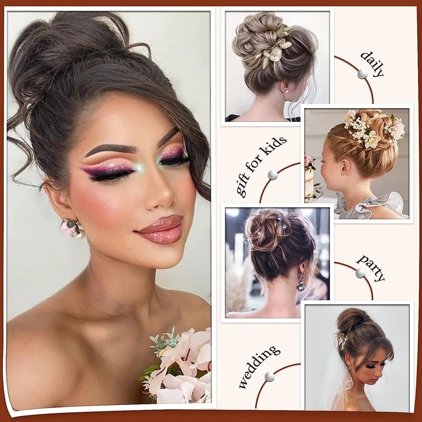 BunClip™ Chignon disordinato con clip a forma di artiglio sui capelli