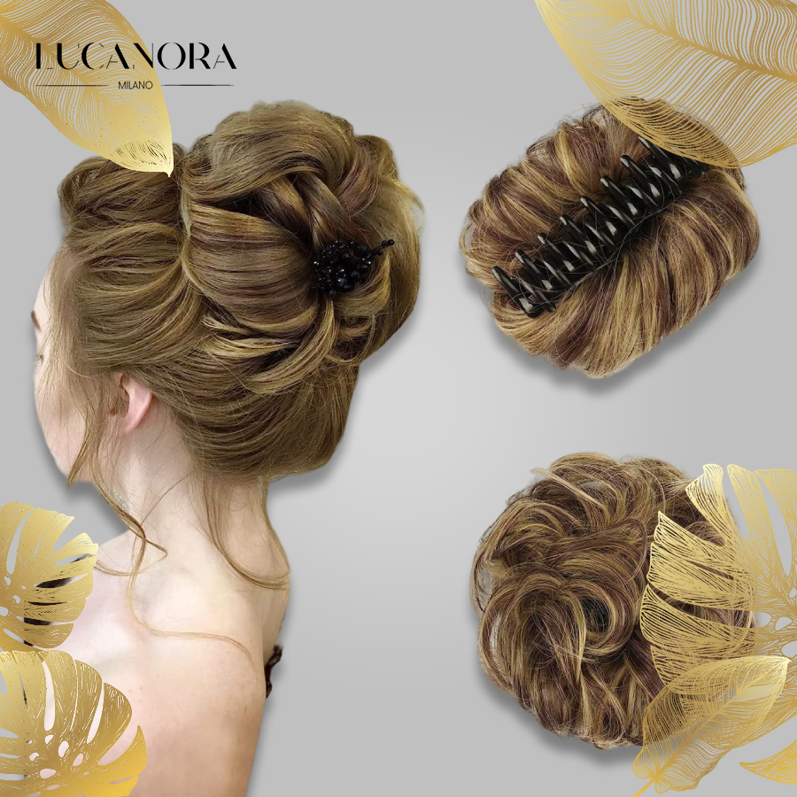 BunClip™ Chignon disordinato con clip a forma di artiglio sui capelli