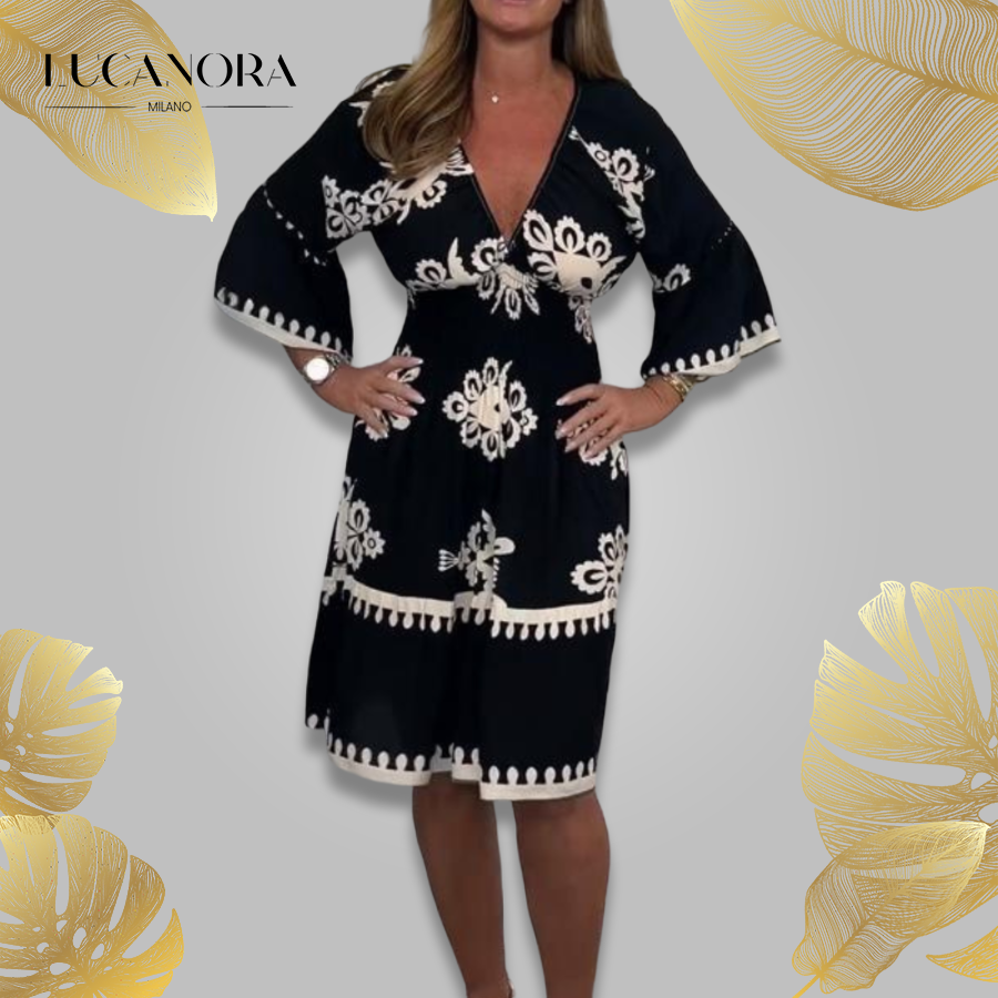 CrownFlower™️ Abito con scollo a V