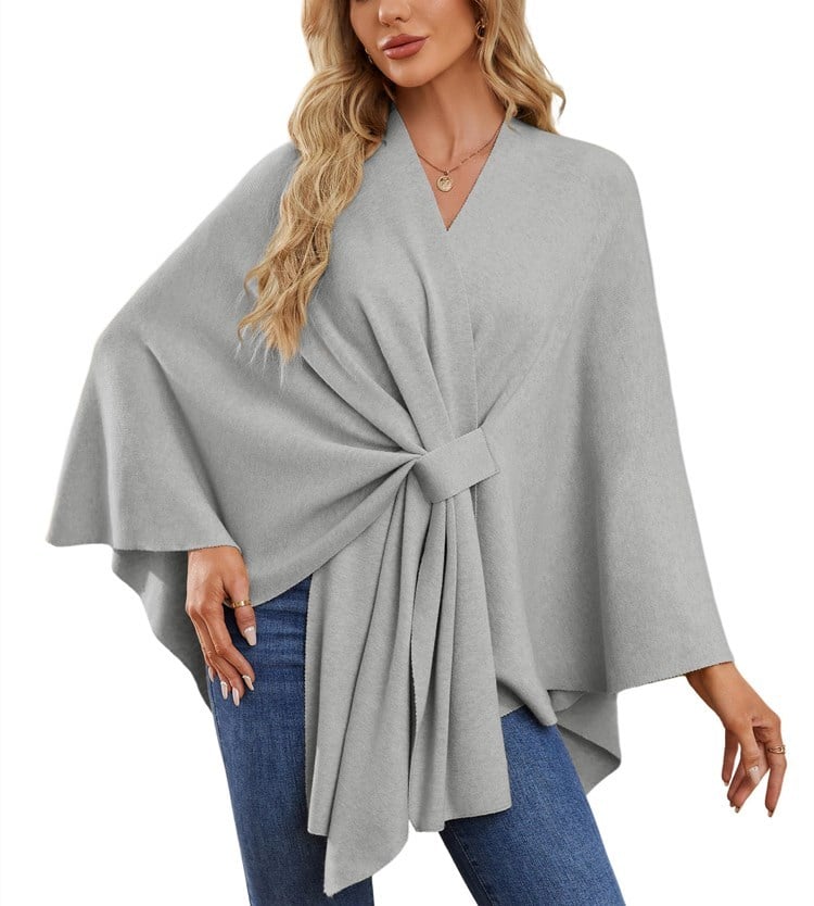 Dalida Testo™ Elegante sciarpa che avvolge il morbido maglione poncho