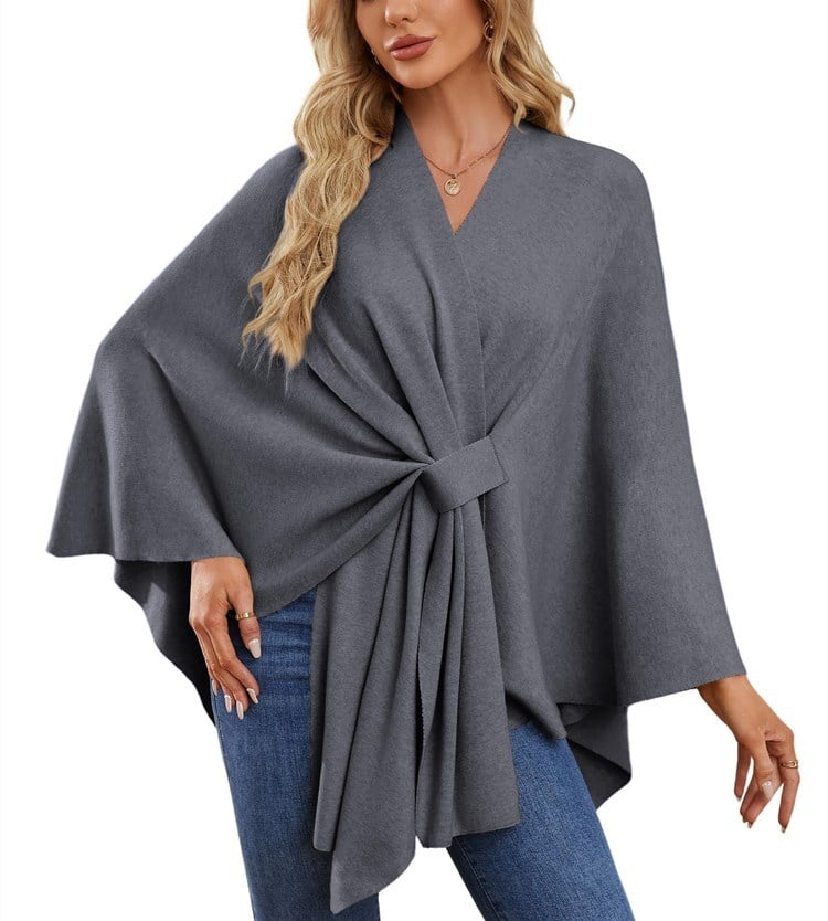 Dalida Testo™ Elegante sciarpa che avvolge il morbido maglione poncho