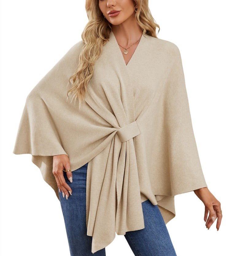 Dalida Testo™ Elegante sciarpa che avvolge il morbido maglione poncho