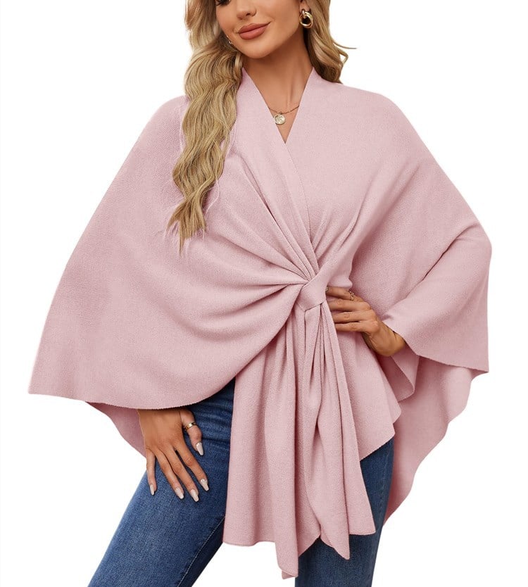 Dalida Testo™ Elegante sciarpa che avvolge il morbido maglione poncho