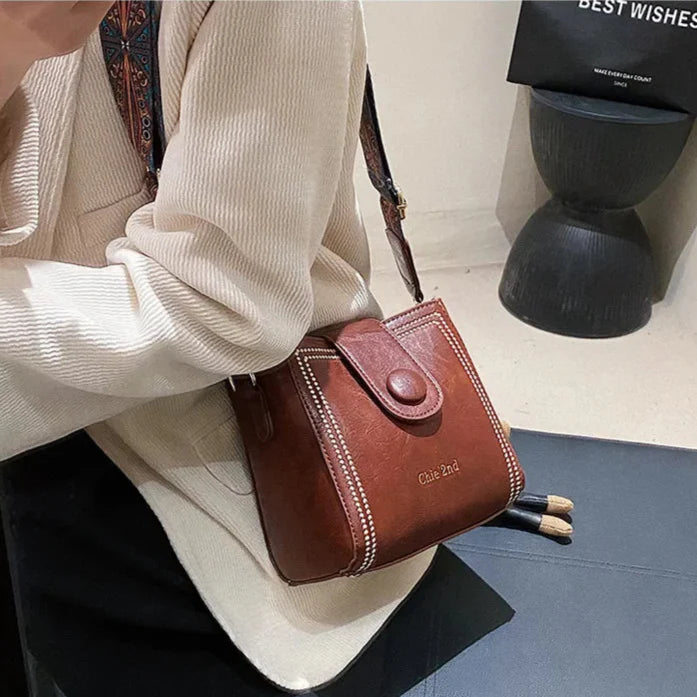 Dulina Rosa™ Borsa vintage con tracolla regolabile