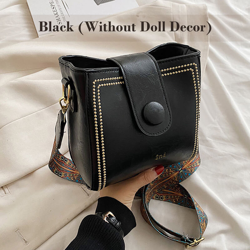 Dulina Rosa™ Borsa vintage con tracolla regolabile