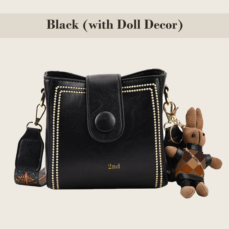 Dulina Rosa™ Borsa vintage con tracolla regolabile