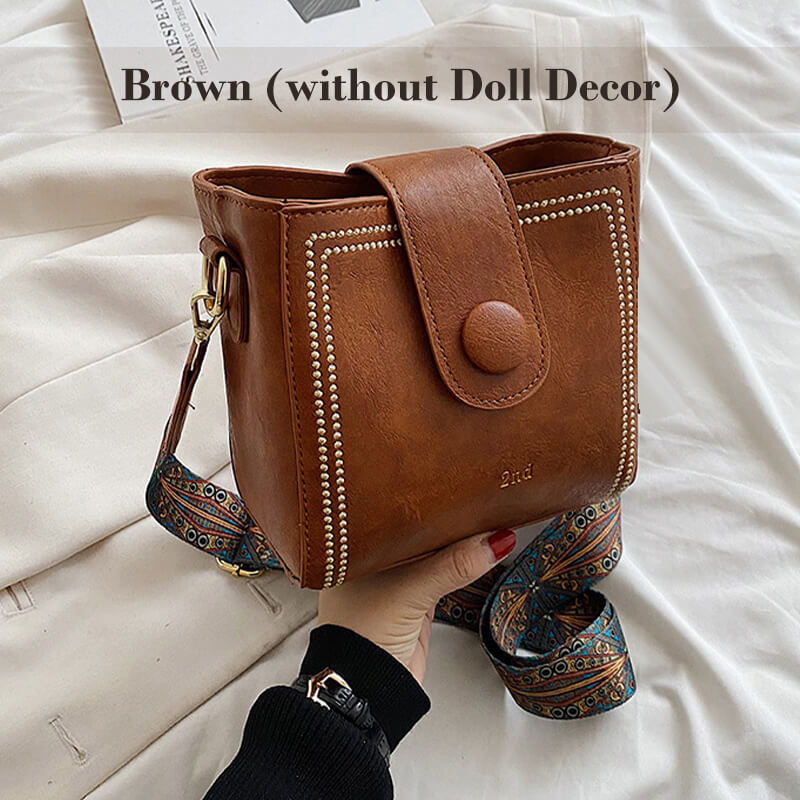 Dulina Rosa™ Borsa vintage con tracolla regolabile