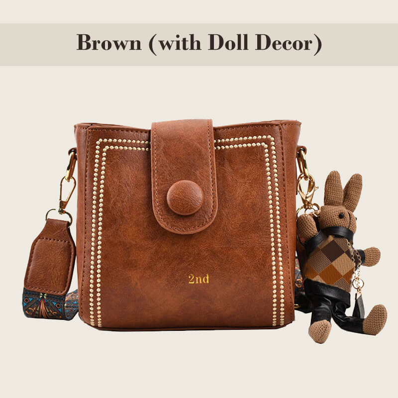 Dulina Rosa™ Borsa vintage con tracolla regolabile