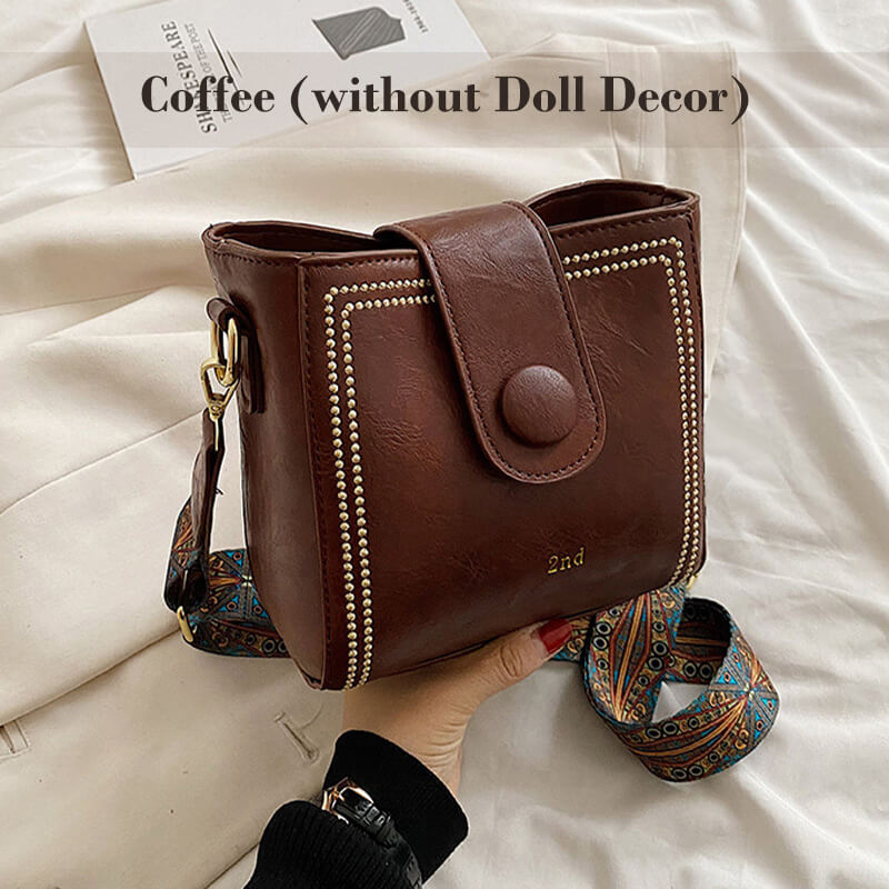 Dulina Rosa™ Borsa vintage con tracolla regolabile