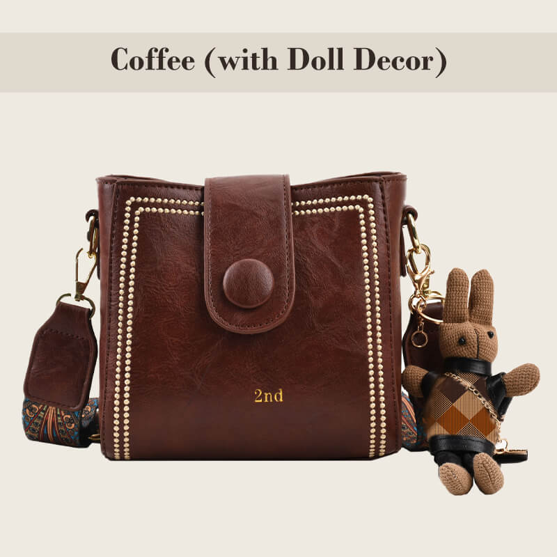 Dulina Rosa™ Borsa vintage con tracolla regolabile