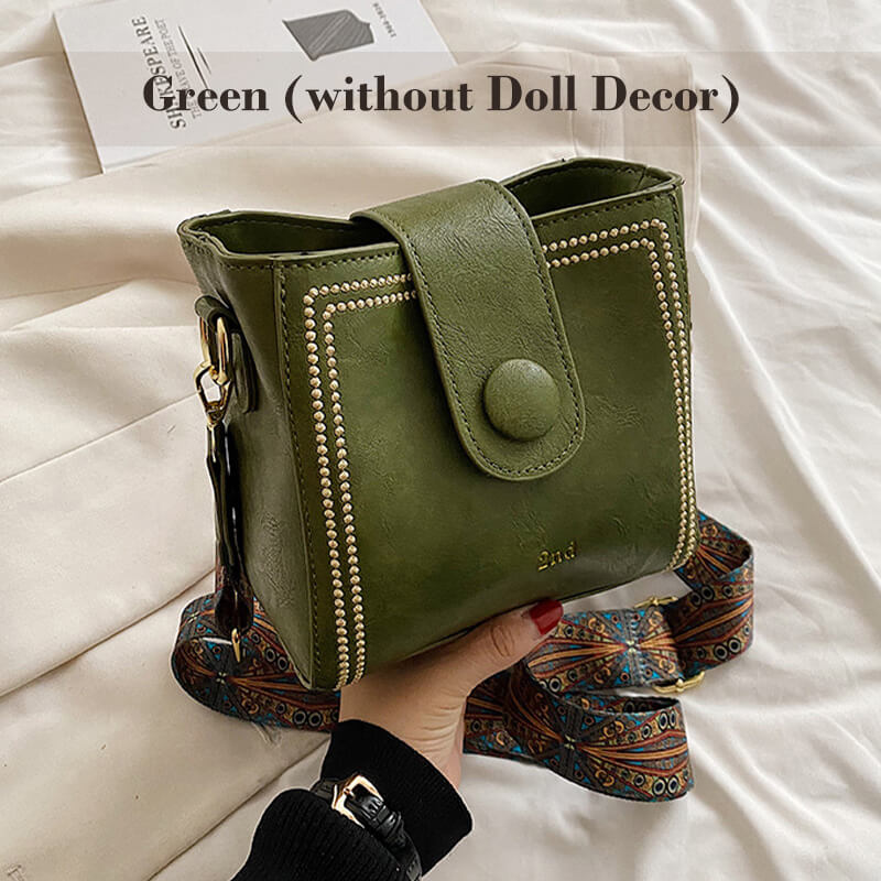 Dulina Rosa™ Borsa vintage con tracolla regolabile