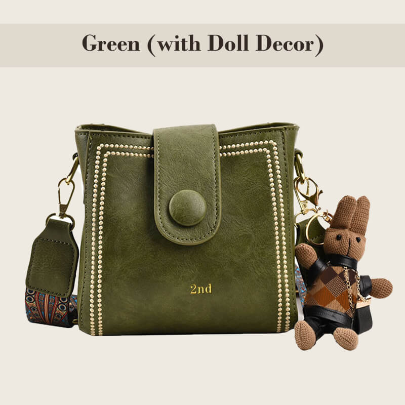 Dulina Rosa™ Borsa vintage con tracolla regolabile