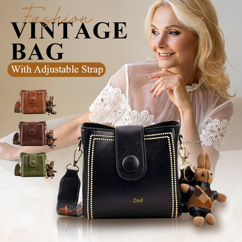 Dulina Rosa™ Borsa vintage con tracolla regolabile