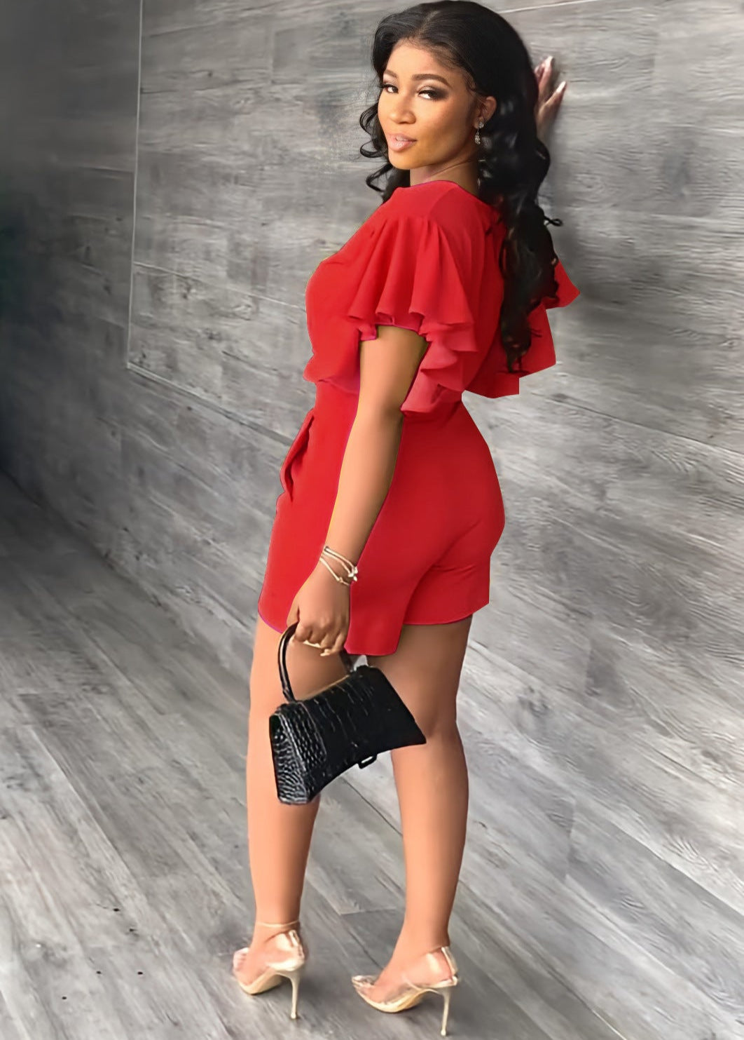 Erika Borghi™ Set estivo di top e pantaloncini con scollo a V