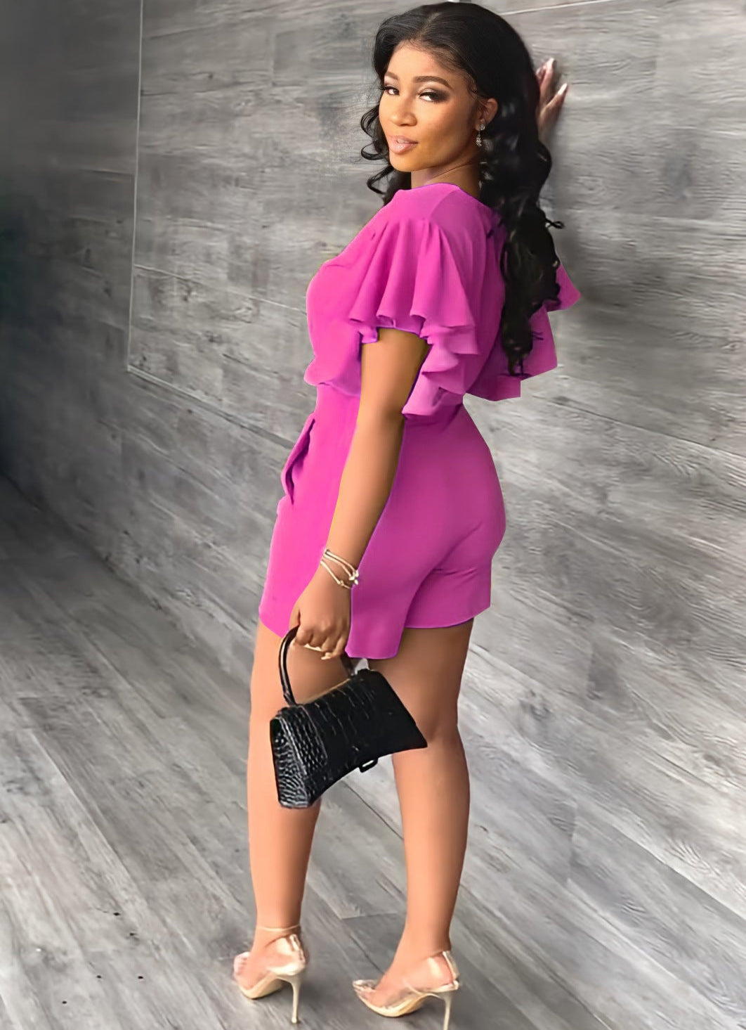Erika Borghi™ Set estivo di top e pantaloncini con scollo a V