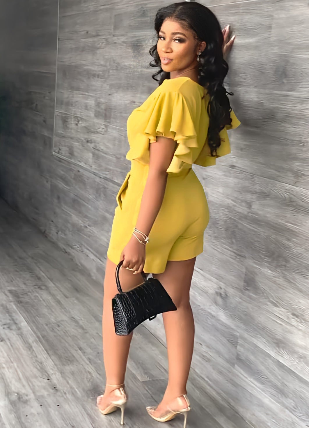 Erika Borghi™ Set estivo di top e pantaloncini con scollo a V
