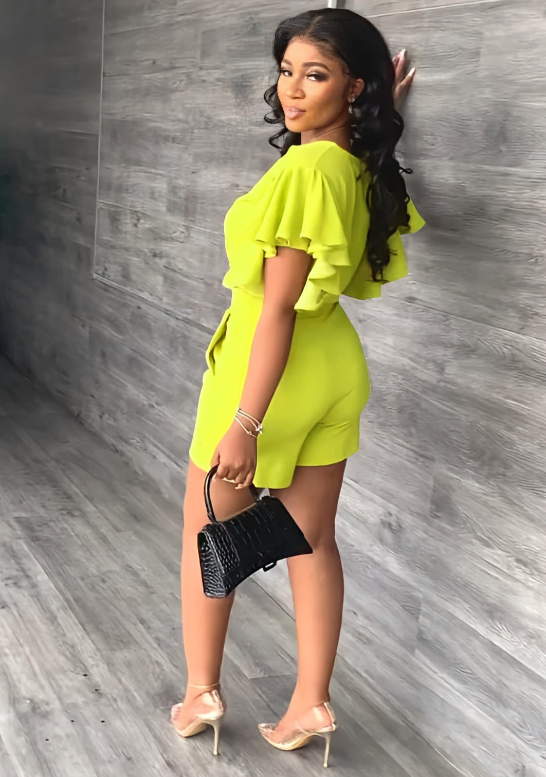 Erika Borghi™ Set estivo di top e pantaloncini con scollo a V