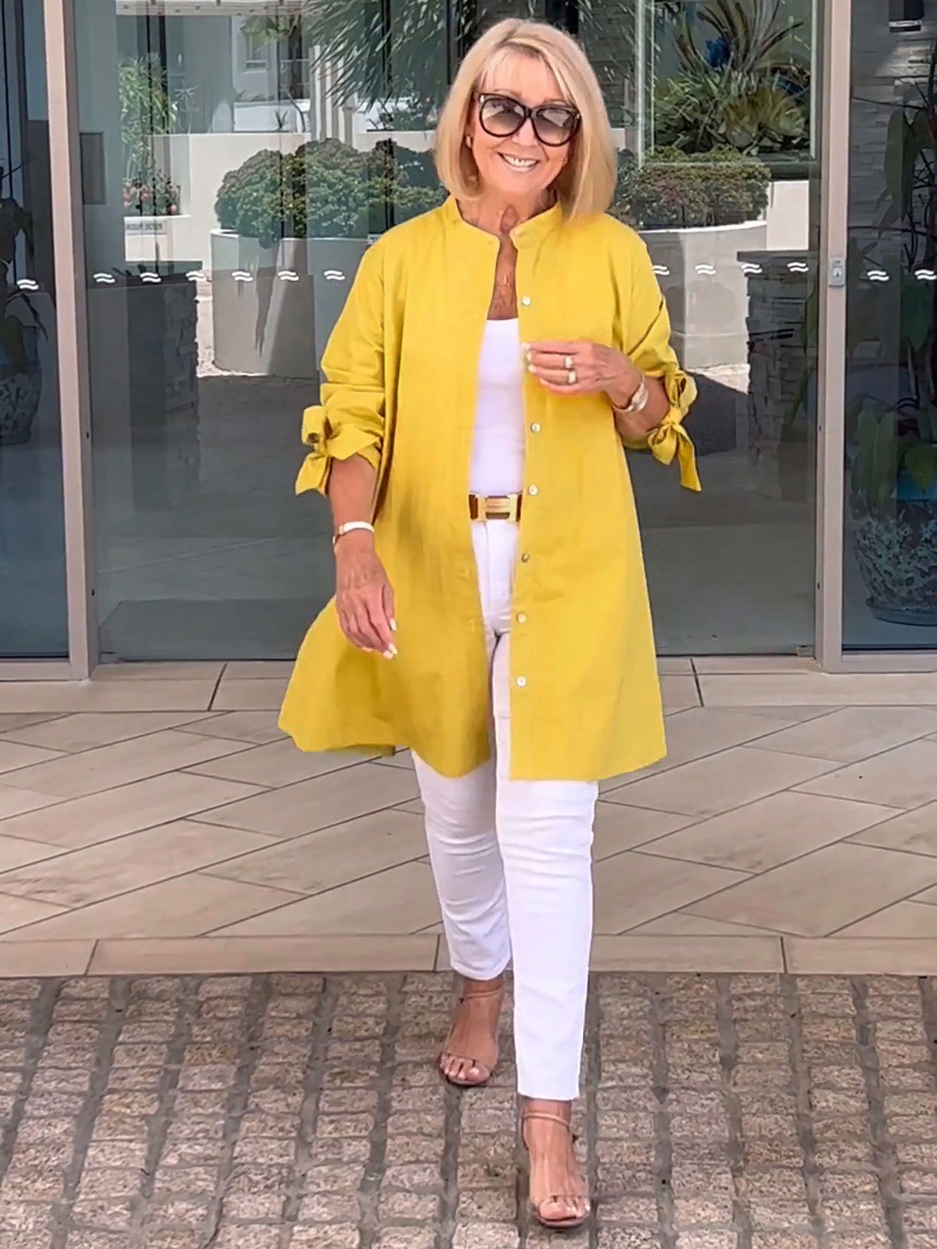 Flora Di Mascio™ Giacca-camicia lunga da donna alla moda
