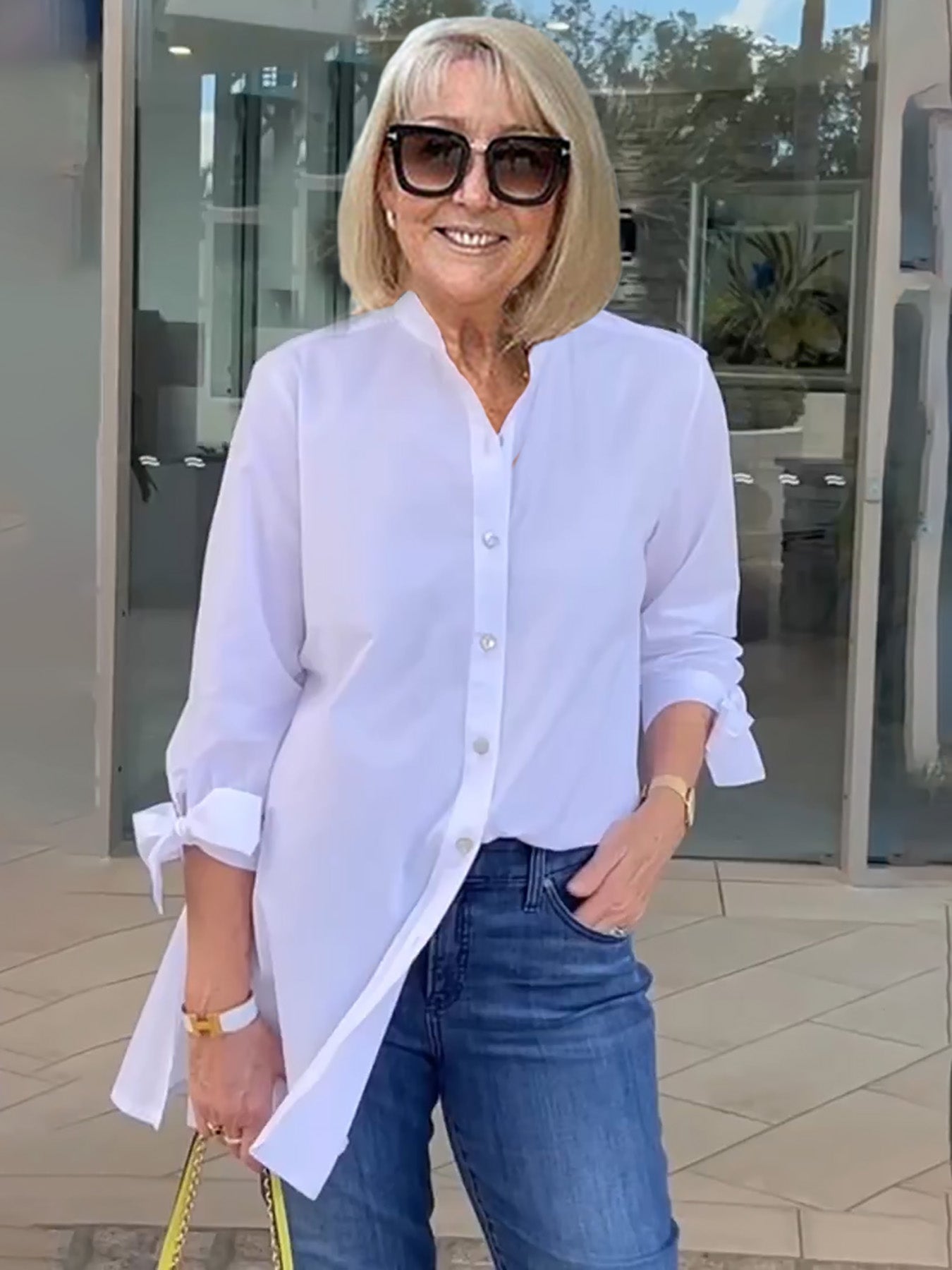 Flora Di Mascio™ Giacca-camicia lunga da donna alla moda