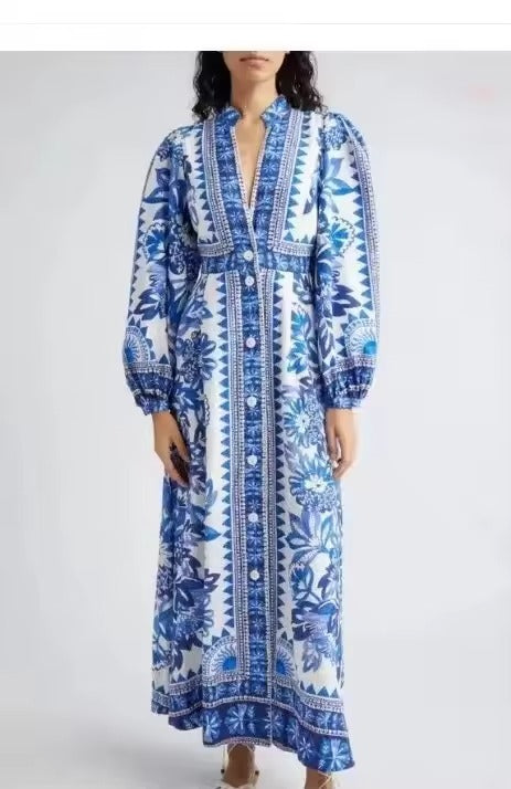 Flora Recine™ Abito donna boho con scollo a V