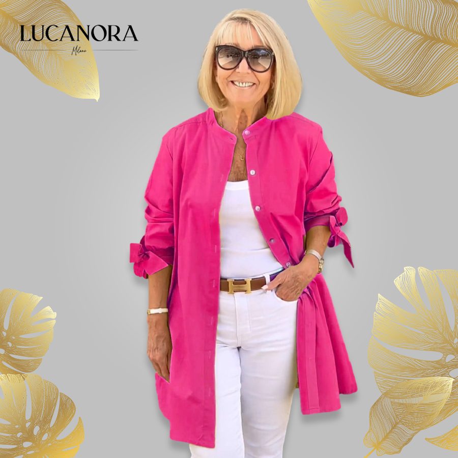 Flora Di Mascio™ Giacca-camicia lunga da donna alla moda