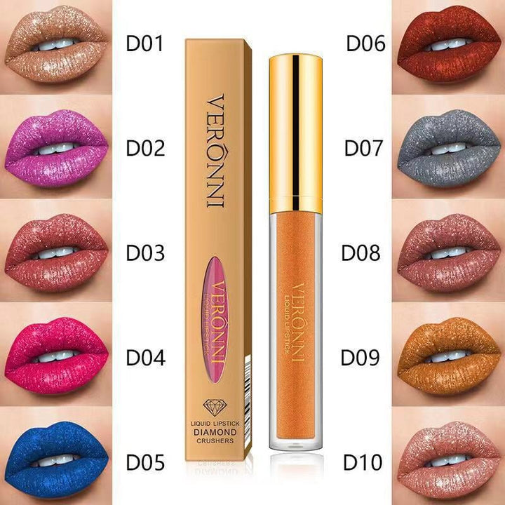 GlossiFlex™ Rossetto liquido metallizzato con glitter diamantati