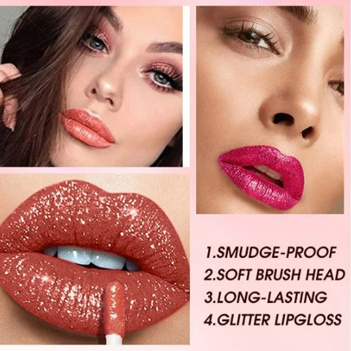 GlossiFlex™ Rossetto liquido metallizzato con glitter diamantati